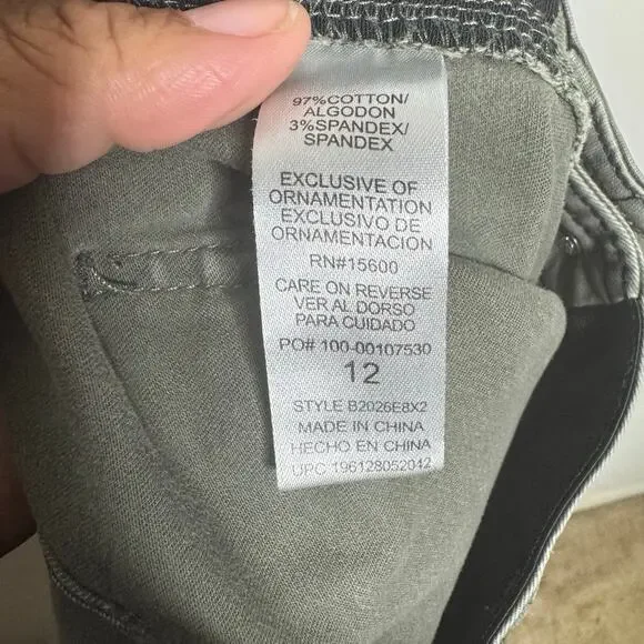 Democracy Absolution Cargo Pants Size 12 Olive Green Utility Stretch Casual - Picture 9 of 10